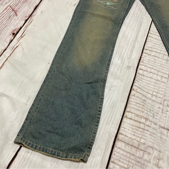 FANCY COLLECTION JEANS dirty wash women’s boot cut flare Vintage Y2K size 29 NWT - Picture 3 of 14